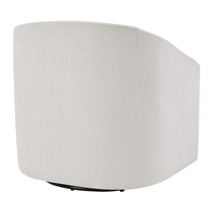 OSP Home Furnishings Parker Upholstered Swivel Tub Accent Chair, Cream Fabric