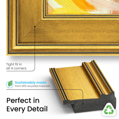 Antique Gold 55" Premiere Deco TV Frame - Compatible ONLY with Samsung The Frame TVs (Fits 2021-2026, LS03A, LS03B, LS03C, LS03D, LS03FA)
