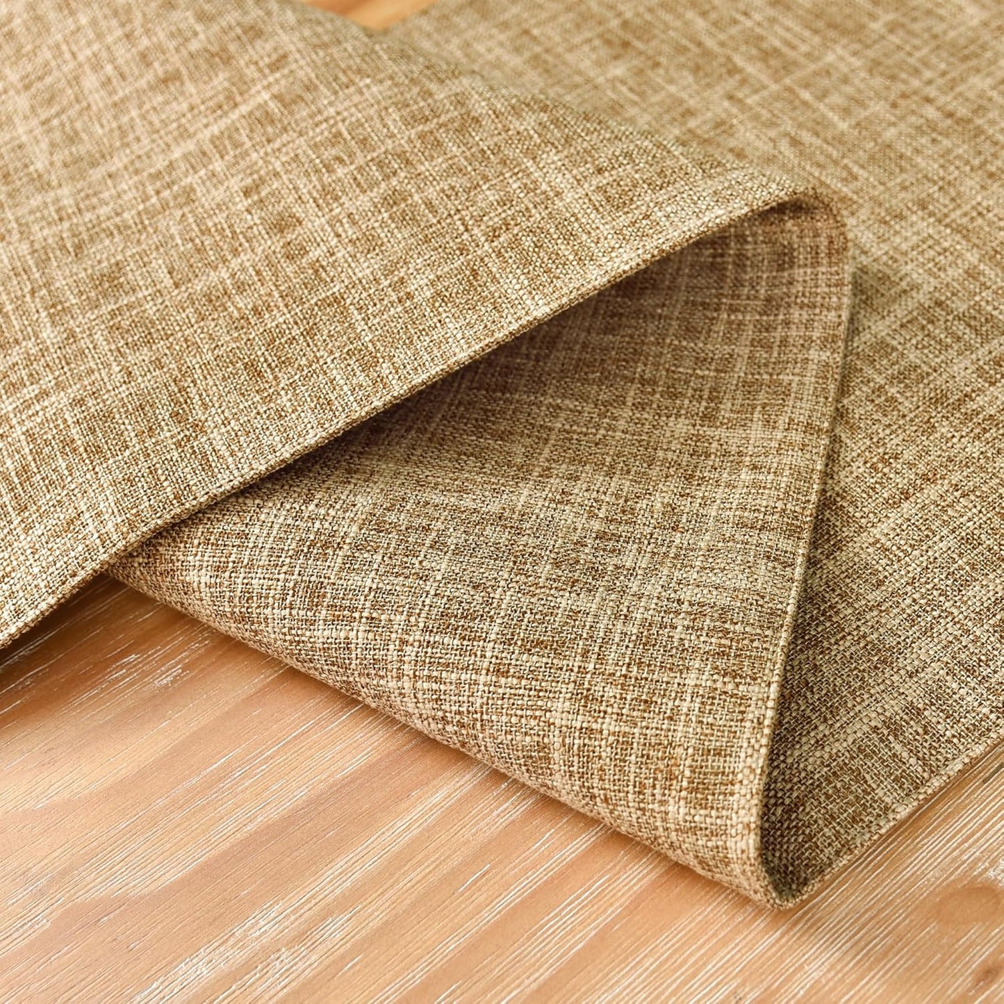 13x36 Inch Farmhouse Rustic Faux Linen Table Runner Neutral Coffee Table Runners Double Layer Reversible Rectangle
