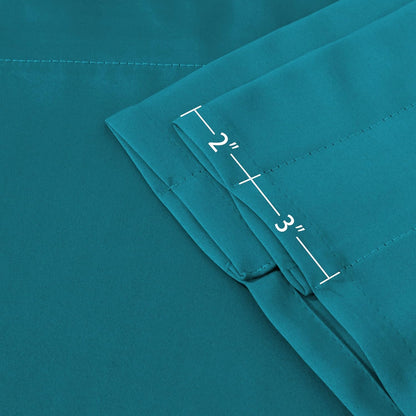 Turquoize Teal Valance Curtains, 52" x 18" Short Window Curtain Valance for Kitchen, Blackout Thermal Insulated