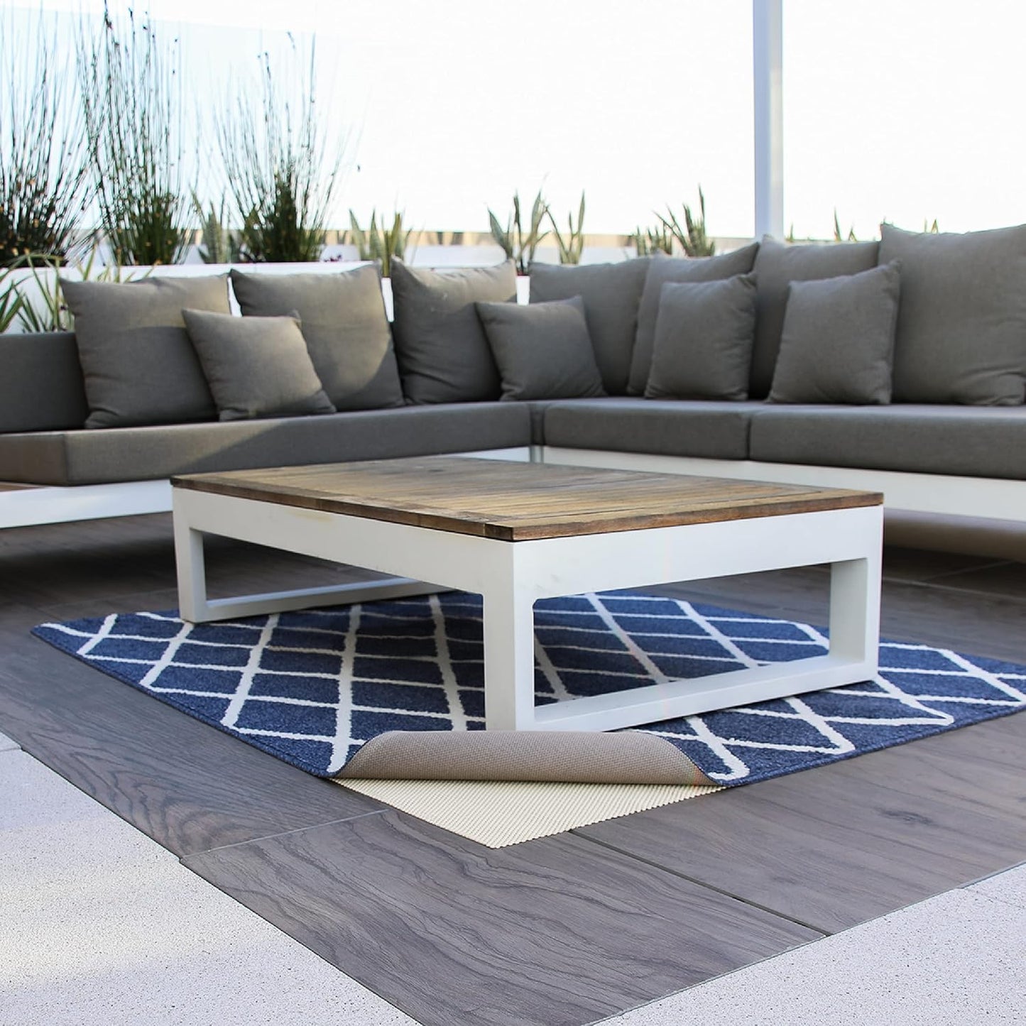 Slip-Stop Super Grip Outdoor Rug Pad - USA-Made Non-Slip Gripper for Hardwood Floors, 3 x 5 ft