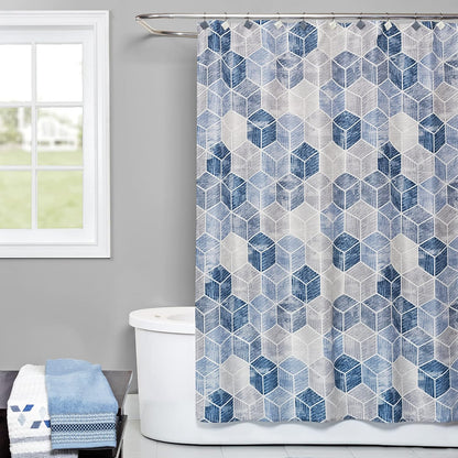 SKL Home Cubes Shower Curtain in Blue