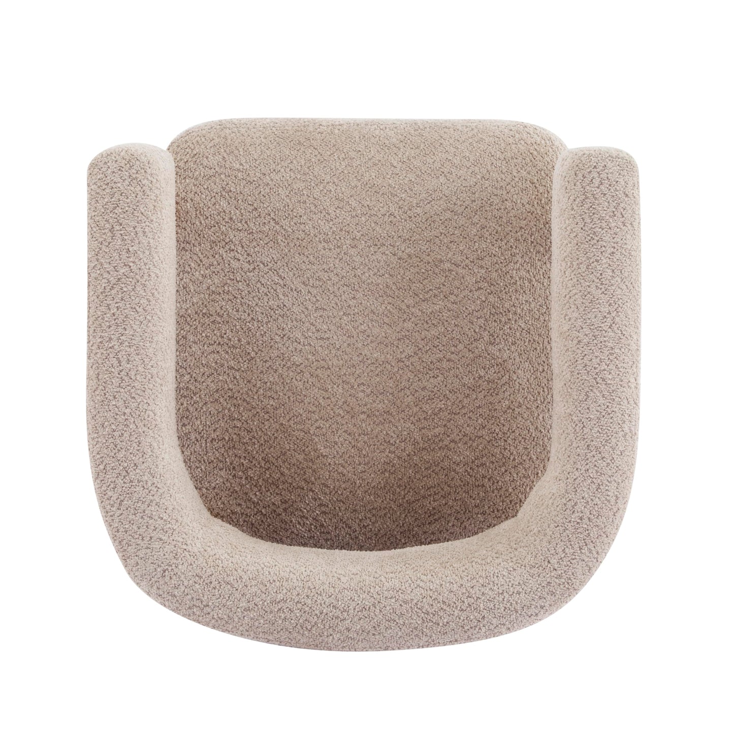 Christopher Knight Home Carly Low Profile Accent Chair, Round Backrest Side Chair, Living Room Armchair with Boucle Fabric Cushion, Comfy Reading Chair for Bedroom, Wooden Single Lounge Sofa, Wheat