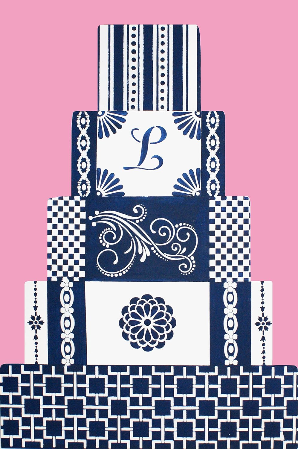 Designer Stencils C480 Five Scroll Cake Stencil Set, Beige/Semi-Transparent