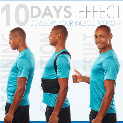 Back Brace Posture Corrector for Men and Women - Adjustable Posture Brace for Upper and Lower Back Pain Relief - Muscle Memory Support Straightener (Medium)