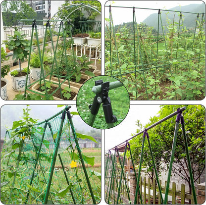 Zwish 50Pieces Adjustable Plant Trellis Connectors - Tomato Plant Cages Accessories for 11mm Plant Stake Connectors
