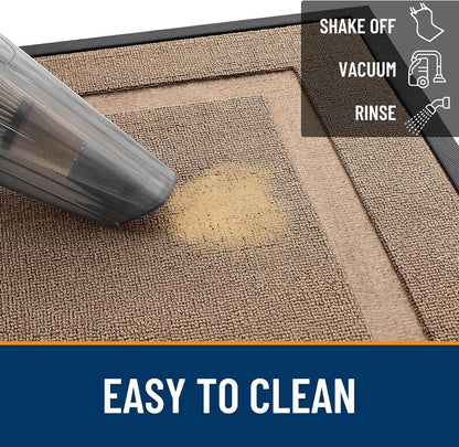 OLANLY Waterproof Front Door Mat - All-Season Indoor/Outdoor Doormat, Easy Clean, 47x32, Mocha