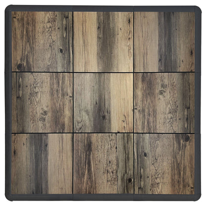 Nicoman Portable Dance Floor Tiles|Tap Dancing, Jazz, Ballet, Irish Dance|Easy to Assemble|9 Tiles (36″x36″) - Oak Wood Effect