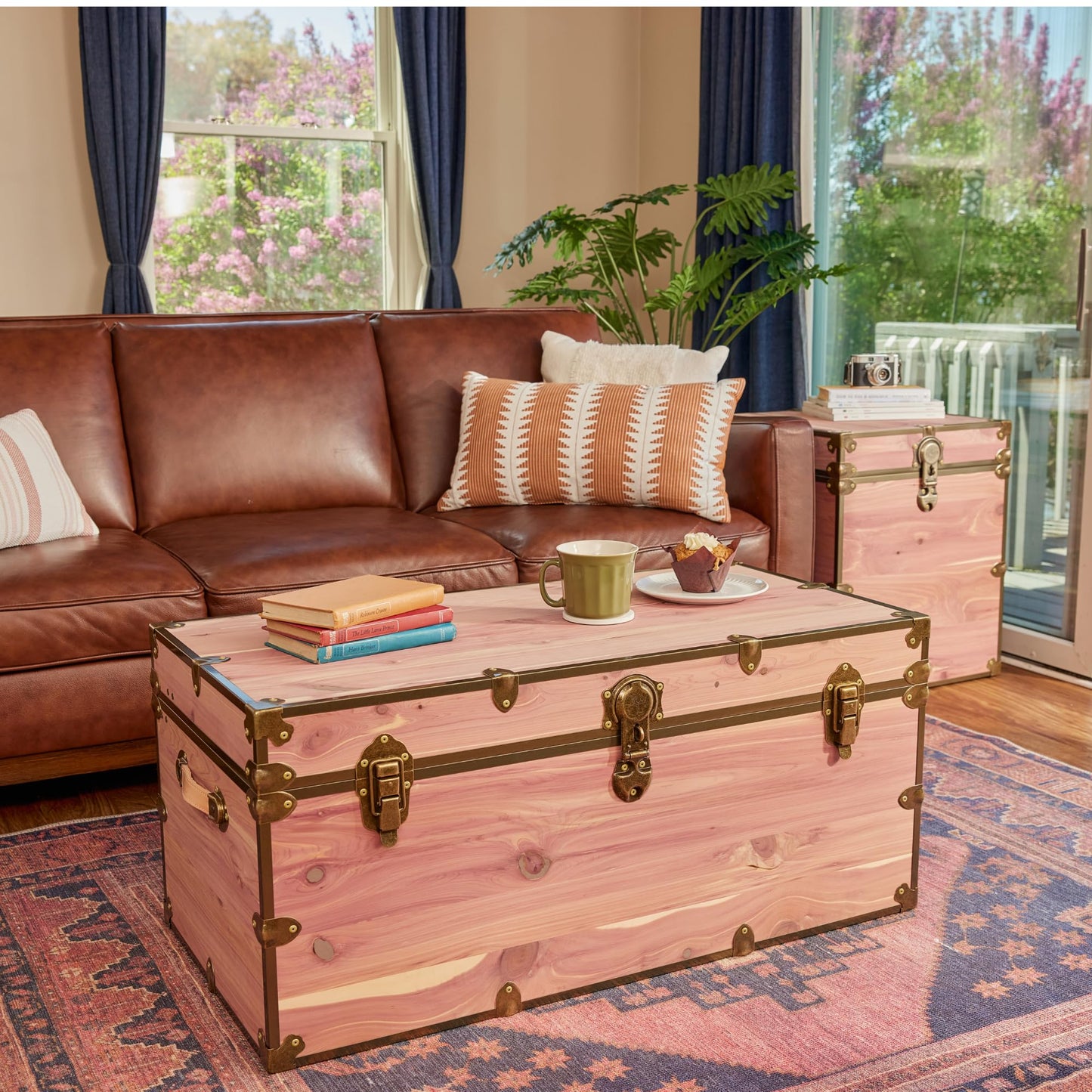 Rhino Trunk & Case Knotty Cedar Chest – XXL Storage Box, Coffee Table, End of Bed Trunk or Entryway Storage Bench – 36"x18"x18" USA-Made, Furniture Grade, Heirloom Aesthetic – Strong and Secure