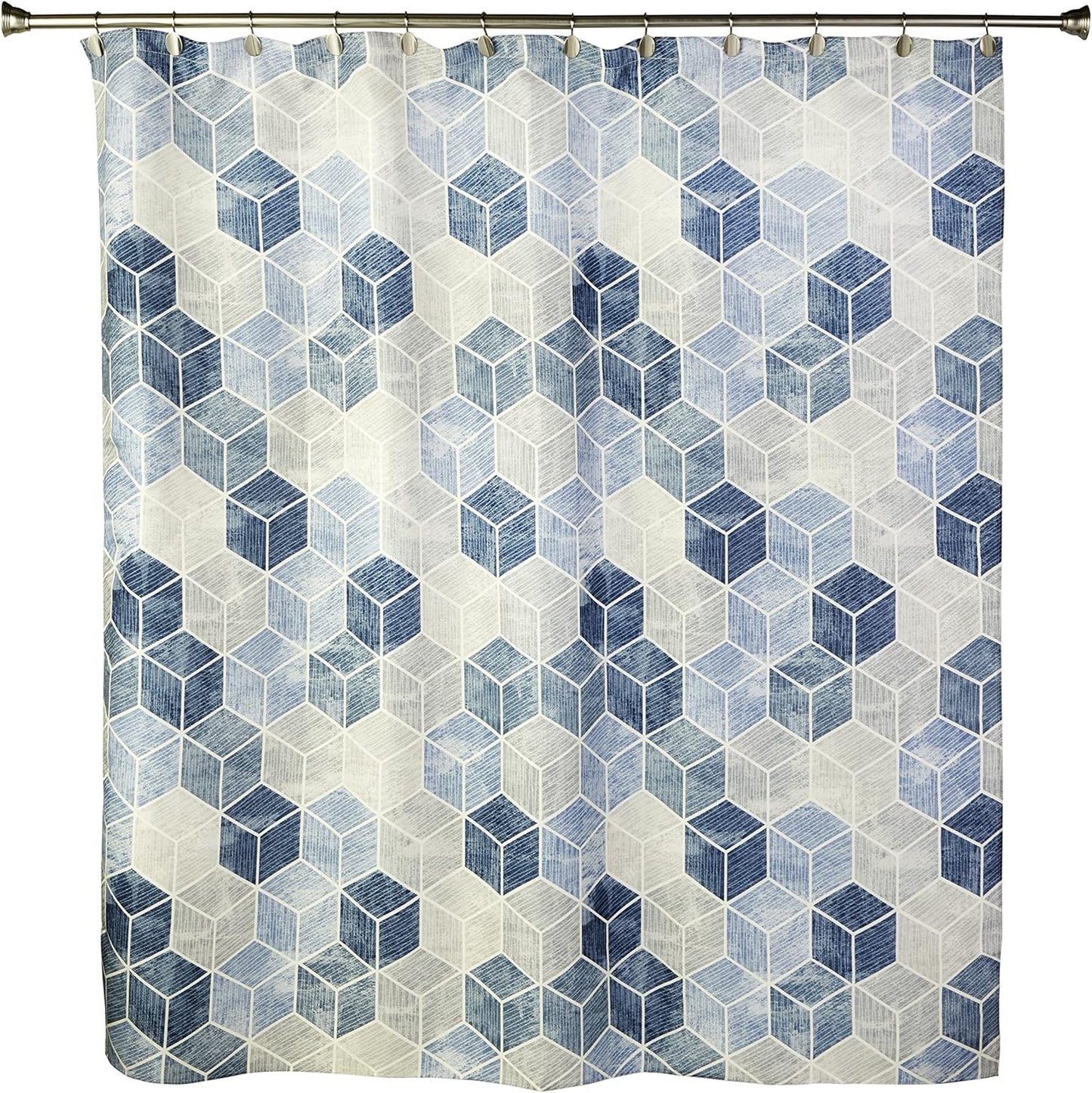 SKL Home Cubes Shower Curtain in Blue