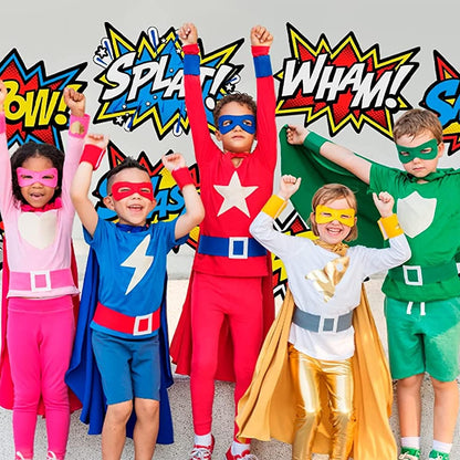 Bigtime Signs 12 Pieces Super Hero Stickers - Superhero Party Decorations for Birthday - Themed Party Favors