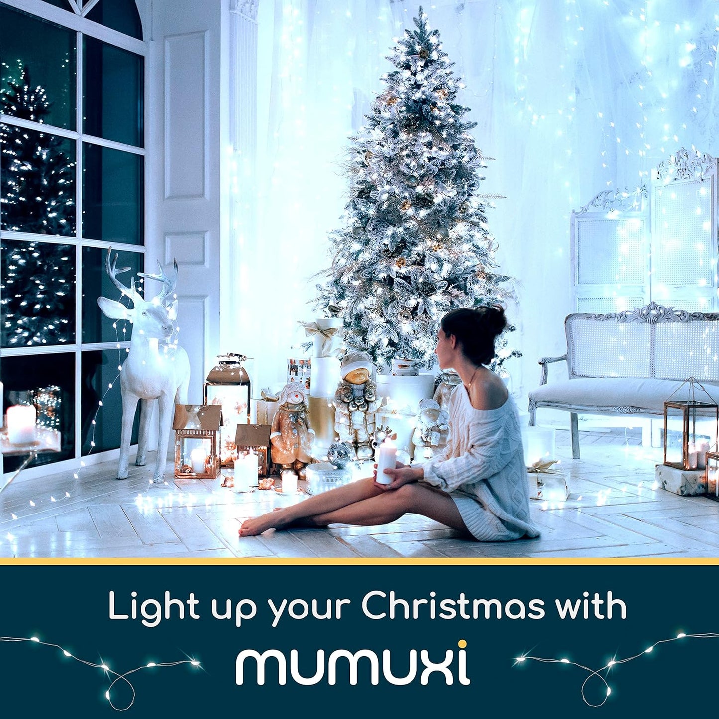 16 Pack 10ft MUMUXI Battery Operated of Copper Wire LED Fairy Lights, Cool White, Easy to Shape, Waterproof