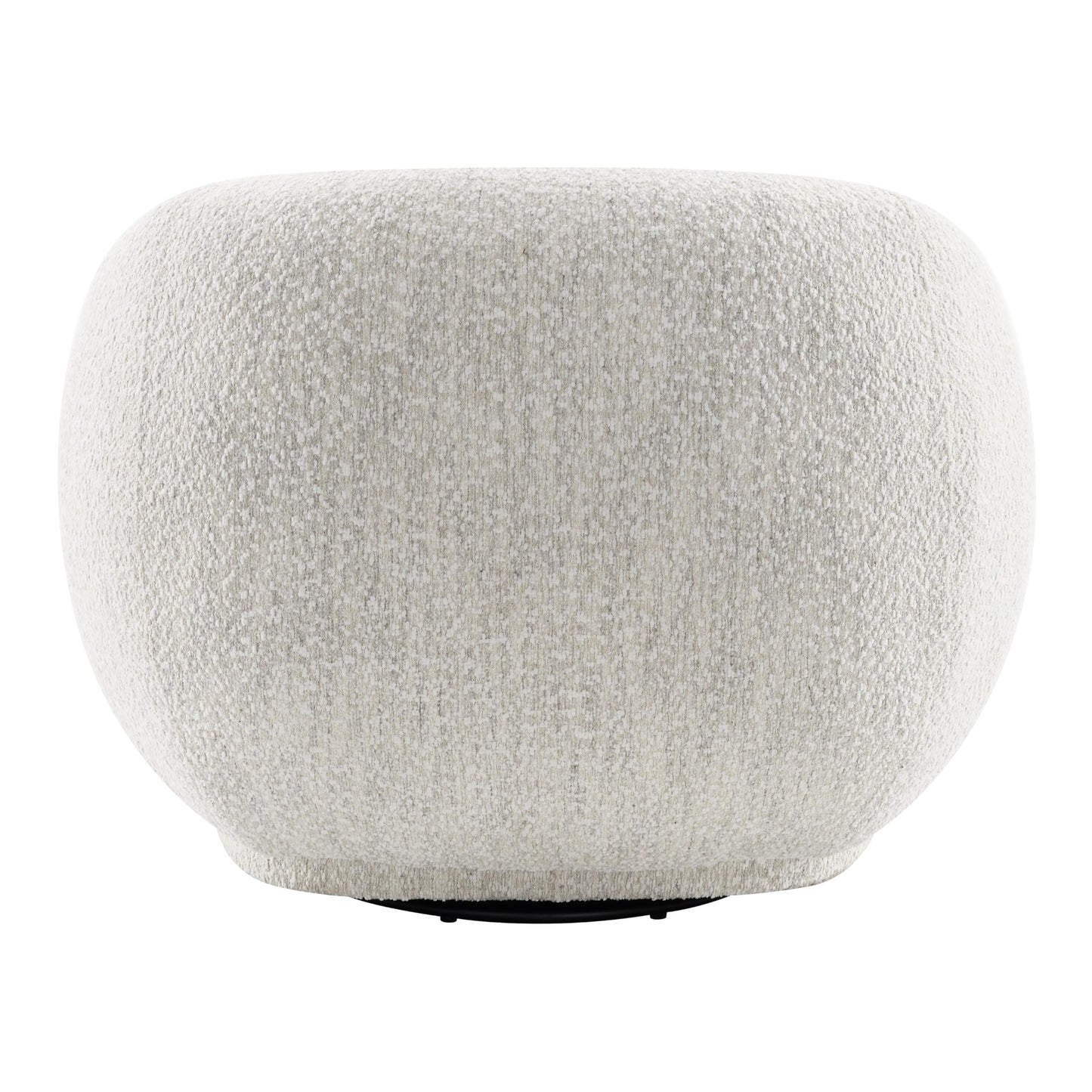 Furniture of America Corra Modern Boucle 41.7-inch Swivel Chair with 360-degree Swivel Base, Sloped Curved Backrest and Armrest for Living Room, Office, Beige