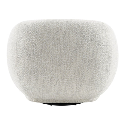 Furniture of America Corra Modern Boucle 41.7-inch Swivel Chair with 360-degree Swivel Base, Sloped Curved Backrest and Armrest for Living Room, Office, Beige