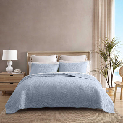 Tommy Bahama - 2 Piece Standard Sham Set, Cotton Bedding with Envelope Closure, Pre-Washed for Added Softness (Costa Sera Blue, 21x27)