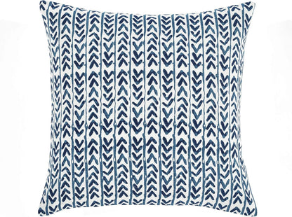 Lush Decor Yani Decorative Throw Pillow Cover, 20" W x 20" L, Navy Square Pillow Cover for Bed, Couch, Chair