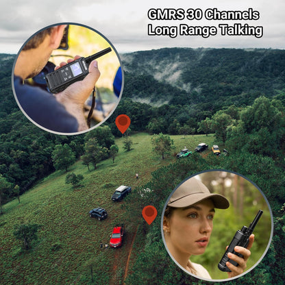 KETELESE T3G IP67 Waterproof Walkie Talkies Rechargeable, Heavy Duty 2 Way Radios with Earpiece and Mic, Dock, USB, NOAA Weather Alert, Group PTT (4 Pack), Black/Grey