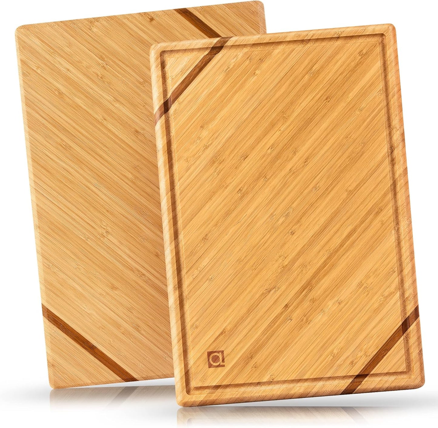 Wellspring Organic Bamboo Wood Cutting Board, Luxury Large Butcher Block for Kitchen, Meat, Cheese, Vegetables (XL 18 x