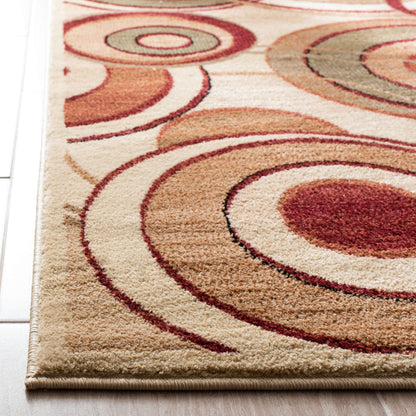SAFAVIEH Lyndhurst Collection Area Rug - 8' x 11', Ivory & Multi, Mid-Century Modern Design, Non-Shedding & Easy Care, Ideal for High Traffic Areas in Living Room, Bedroom (LNH225A)
