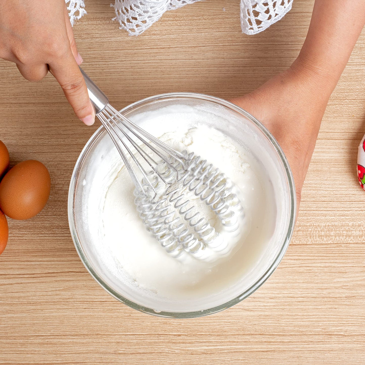 C-LECT Rapid Whisk - Premium Stainless Steel Whisk for Faster, Foamier Results - Rust-Free & Dishwasher Safe - Versatile Kitchen Tool for Cream, Sauces, Eggs, and More