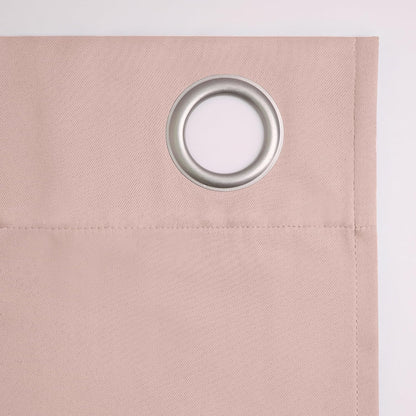Sun Zero Soho Blackout Energy Efficient Grommet Curtain Single Panel, 54" x 63", Blush Pink