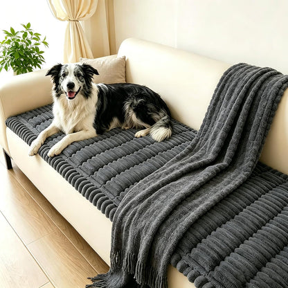 27.5"x82.6" Capslpad Couch Covers for Dogs Washable Non Slip Pets Sofa Covers Fuzzy Sofa Slipcover Geometric Pet
