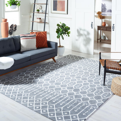 SAFAVIEH Area Rug 8x10 - Himalaya Collection - Large - Grey & Ivory, Handmade Wool, Ideal for Living Room, Bedroom, Office, Dining Space (HIM903D)