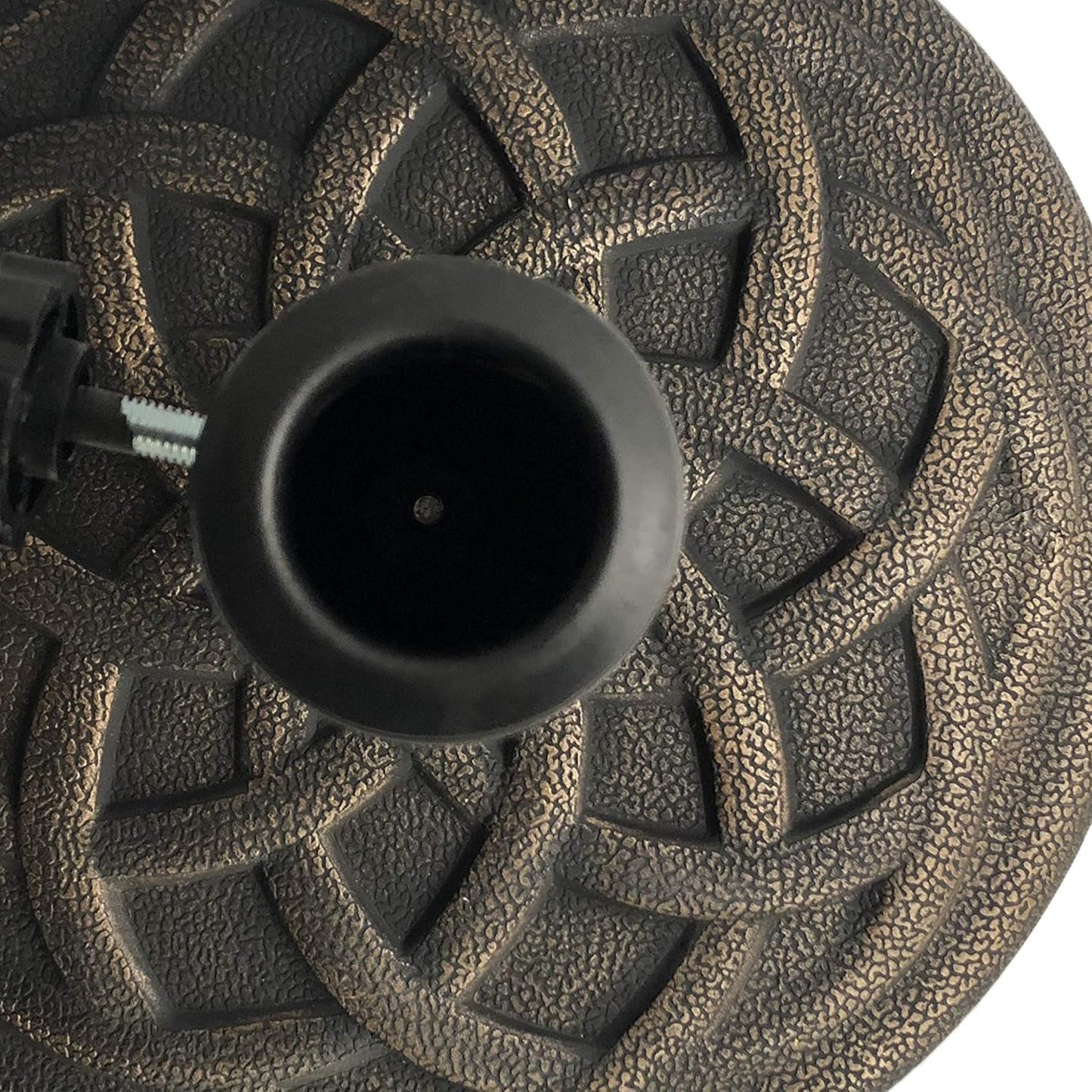 Backyard Expressions Umbrella Base - 21 Pound Heavy-Duty Design in Elegant Bronze Finish