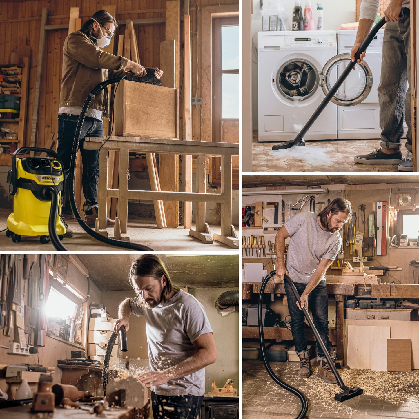 KÄRCHER Shop Vacuum WD 5 P, 6.6 Gal, 6.0 Peak HP, 33 ft Reach, Wet Dry Vacuum Cleaner, Heavy Duty, Blower Function, Crevice Tool, Floor Nozzle, Great for DIY Projects and Workshops