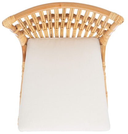 Safavieh Home Collection Erika Rattan Cushion (Set of 2) Accent Chair, Natural/White