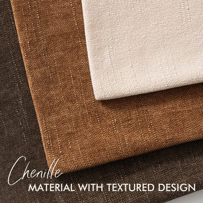 Woaboy Set of 2 Textured Throw Pillow Covers Decorative Soft Accent Square Chenille Pillowcases Neutral Farmhouse Modern Home Decor for Couch Sofa Bedroom Living Room 20x20 Inch,Brown Chocolate