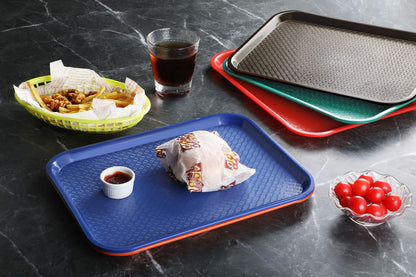 New Star Foodservice Fast Food Tray, Set of 12 (Blue, 10 by 14 Inch)