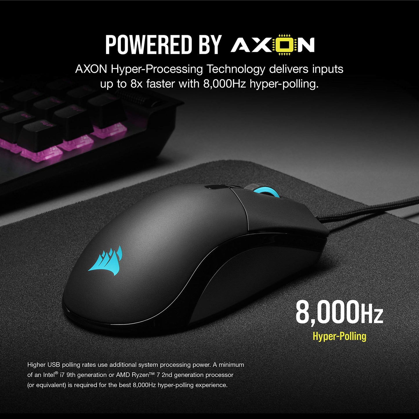 Corsair Sabre RGB PRO Champion Series FPS/MOBA Gaming Mouse - Ergonomic Shape for Esports and Competitive Play - Ultra-Lightweight 74g - Flexible Paracord Cable