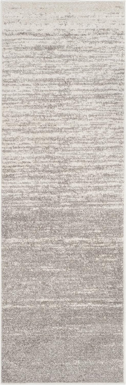 2'1" 8', (ADR113C) SAFAVIEH Adirondack Collection Runner Rug - x Light Grey & Grey, Modern Ombre Design, Non Shedding