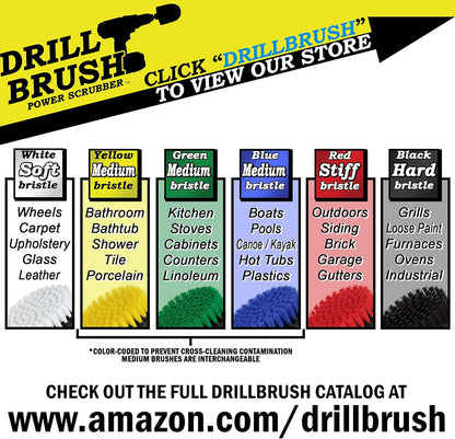 Drillbrush Bathroom Cleaning Drill Brush Attachment - Tile and Grout Cleaner Scrubber- Shower Cleaning Brush Attachment