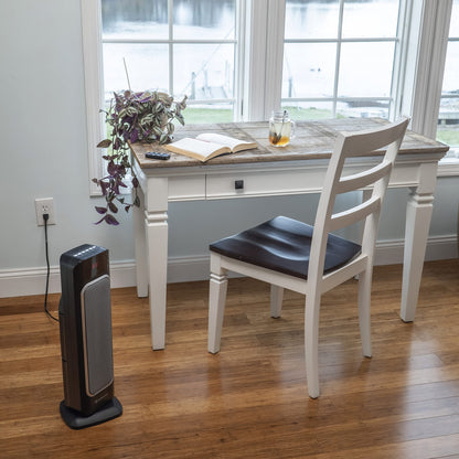 Comfort Zone Electric 24" Oscillating Digital Tower Space Heater with Full Function Remote, Adjustable Thermostat, and Overheat Protection, Ideal for Home, Bedroom, & Office, 1,500W, CZ523RBK
