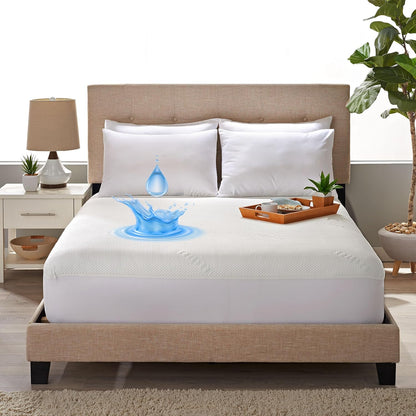 16 inch STYLINEN King Tencel Eucalyptus Mattress Protector - Waterproof Breathable Cooling Cover Protects Against