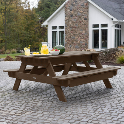 Highwood Hometown Picnic Table, 6 Foot, Weathered Acorn