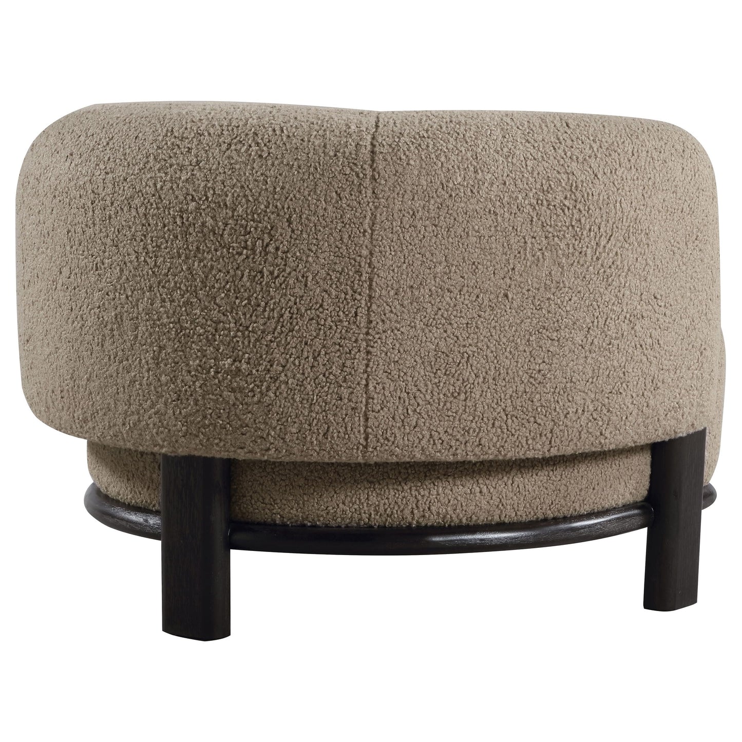 Coaster Home Furnishings - Lawler - Wood and Fabric - Upholstered Accent Chair with Barrel Back, Rounded Arms, and Cushioned Seat - Living Room - Brown and Black - 903170