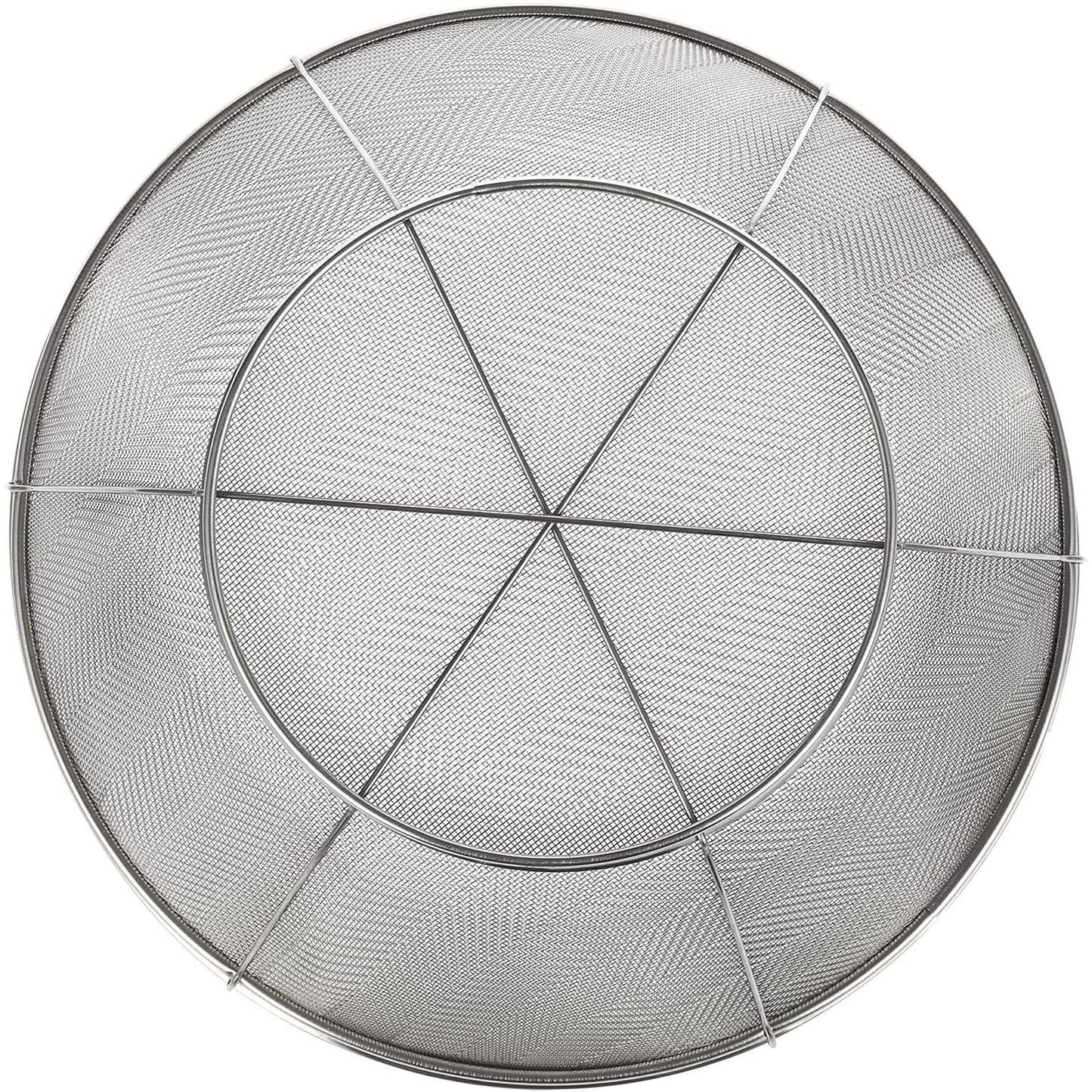Juvale Stainless Steel Fine Mesh Strainer - Durable Rust-Resistant Mesh Colander - Ergonomic Handle Rice Colander - Ultra-Fine Flour Sifter - Dishwasher Safe with Stable Design - 11 in x 4 in, Silver