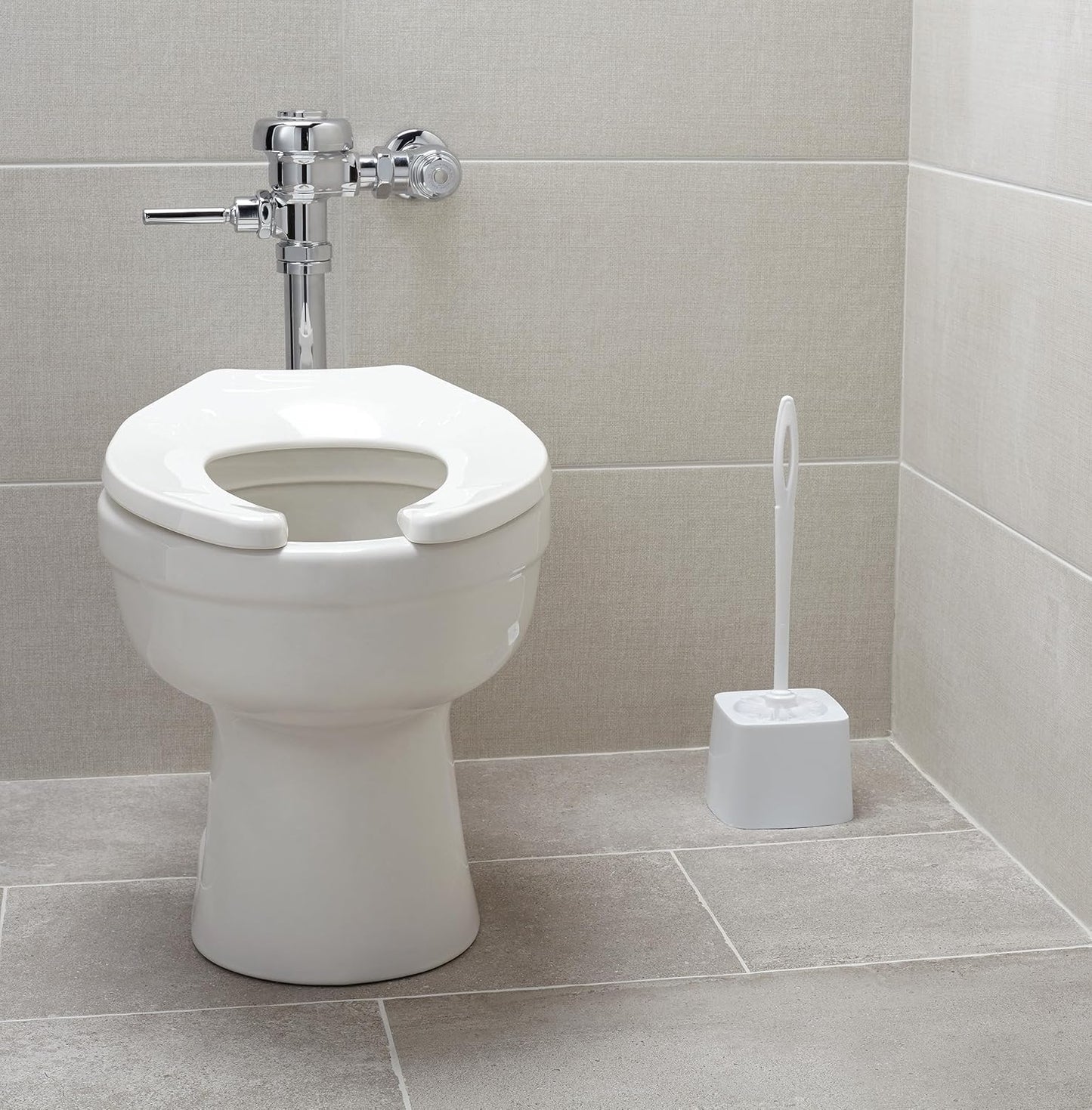 Commercial 15" Rubbermaid Products Toilet Brush, White, Toilet Bowl Brush for Bathroom, Professional/Janitorial Scrub