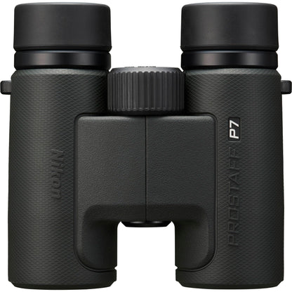 Nikon PROSTAFF P7 10x30 Binoculars 10x Magnification Compact Outdoor Binoculars Bundle with ProStaff Suspender Harness Binocular Strap + Cleaning kit + Floating Strap