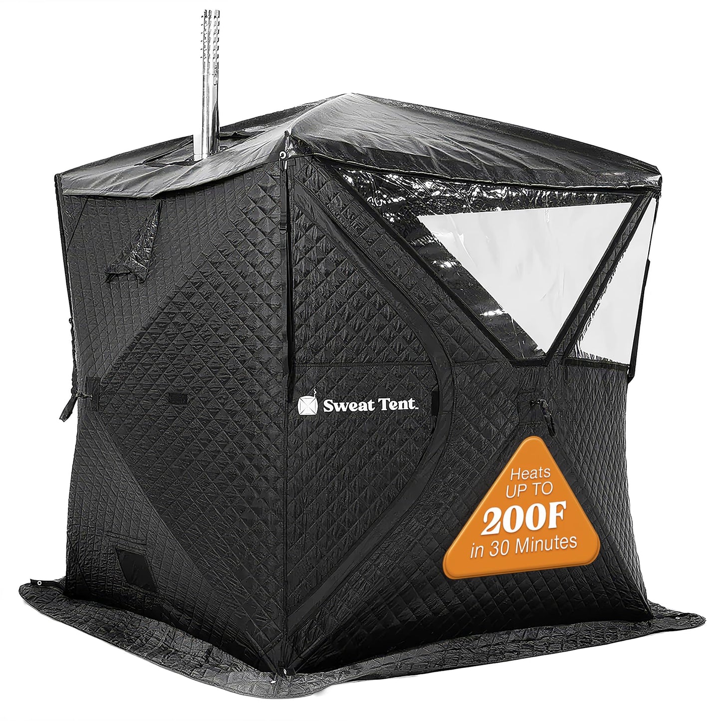 SweatTent Portable Outdoor Sauna (Large) – Tent Only, Accessories Sold Separately – Wood-Fired Compatible, Quick Assembly – High-Temp Recovery Sauna for 6 Adults – Backyard & Camping Use