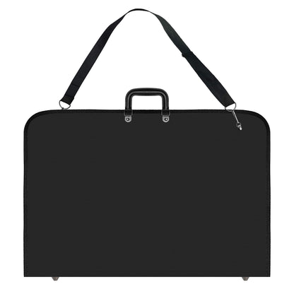 Vantasii Black Art Portfolio Case Artist Carrying Case Artist Portfolios Case with Shoulder Strap (19x14.7x1.5 Inch)