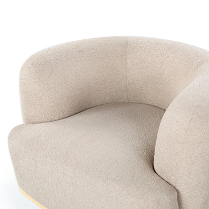 SAFAVIEH Couture Collection Oscar Light Brown/Natural Boucle Accent Chair