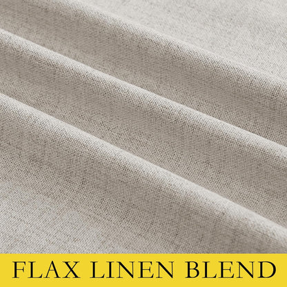 NICETOWN Blackout Thermal Curtains - Vintage Open Linen Weave, 63" Long, Soundproof Drapes, Set of 2, 42" Wide