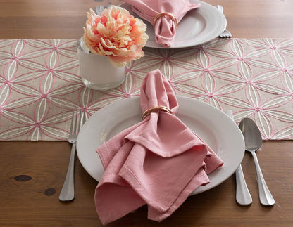 DII Polyester Embroidered Table Runner for Spring Garden Party, Summer BBQ, Baby Showers, Everyday Use - 14x70, Flowers