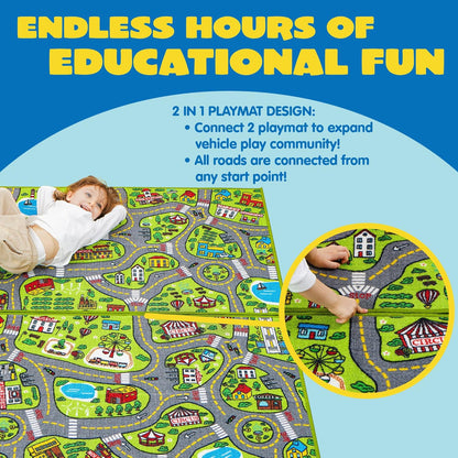 Durable City Life Playmat for Kids - Engaging Toddler Rug