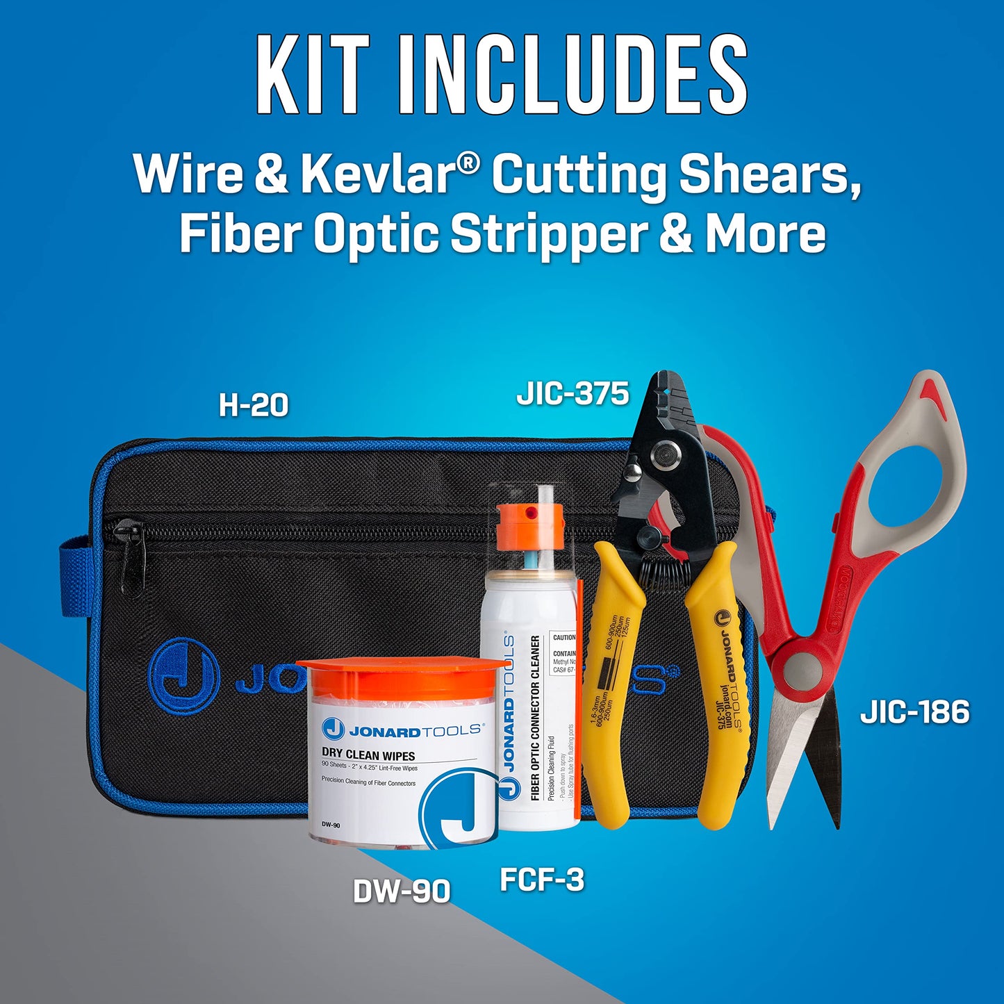 Jonard Tools TK-400 3 Piece Splicers Kit with included Splicing Knife, Electrician's Scissors, and Leather Pouch