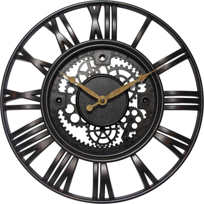Infinity Instruments Roman Gear Clock - Rust